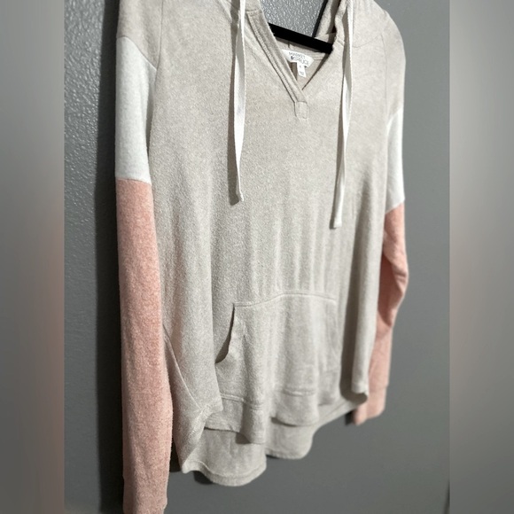 🚨Market & Spruce Dayana Raglan Colorblock Hoodie Knit Sweatshirt, Medium. - Picture 14 of 15